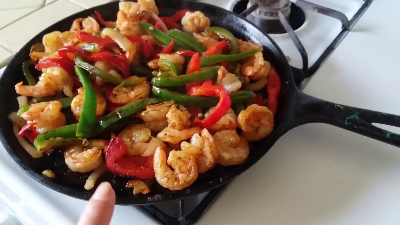 Como hacer fajitas de camaron !!Super Ricas!! YouTube