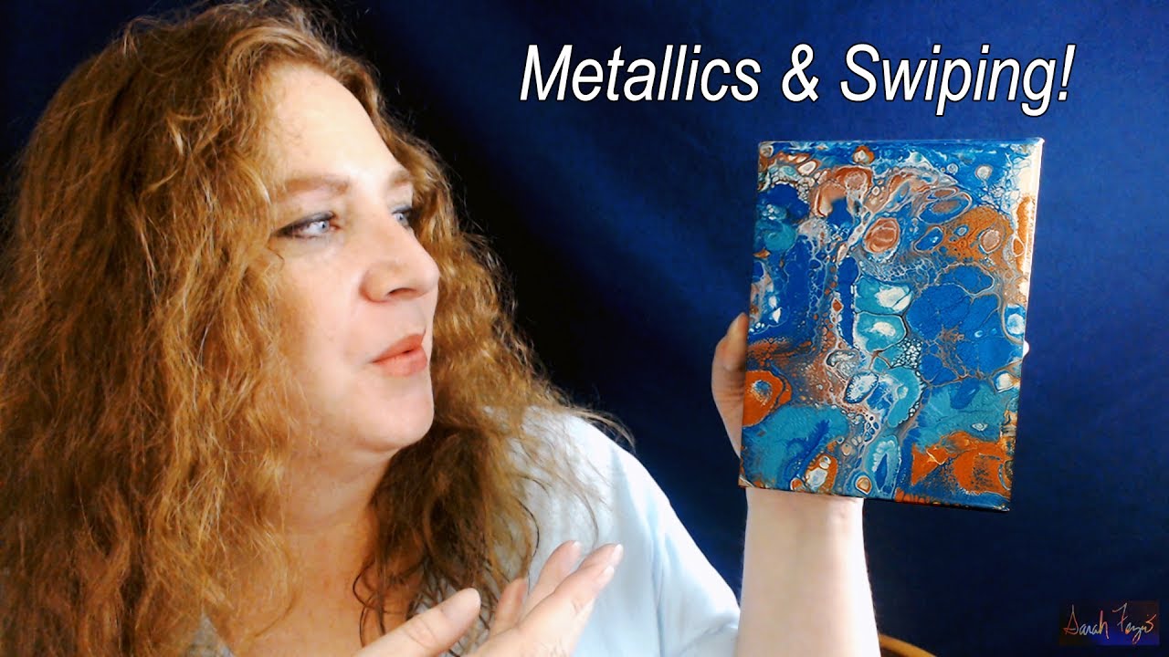 Metallics with Swiping and Torching Craft Paint and Behr Deep Base