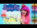 Coloring Peppa Pig George & Friends JUMBO Coloring Pad Crayola Crayons | KiMMi THE CLOWN