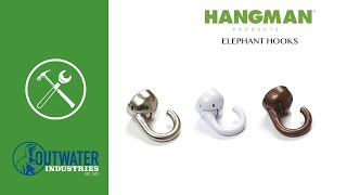 Hangman Indoor/Outdoor Elephant Hook. installs in under a minute.