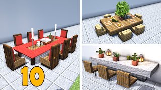 Minecraft: +10 Tables and Chairs Build Hacks \u0026 Ideas