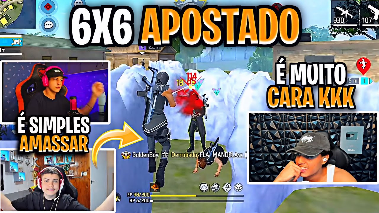 6x6 APOSTADO PEGANDO FOGO! TWO9 e PHZIN vs MANOMAX 😳💰