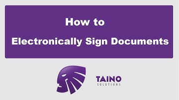 Taino Solutions - How To - Sign Documents Electronically using Eversign