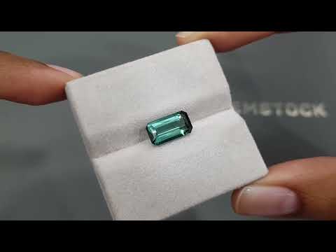 Intense blue indigolite in octagon cut 3.56 carats Video  № 3