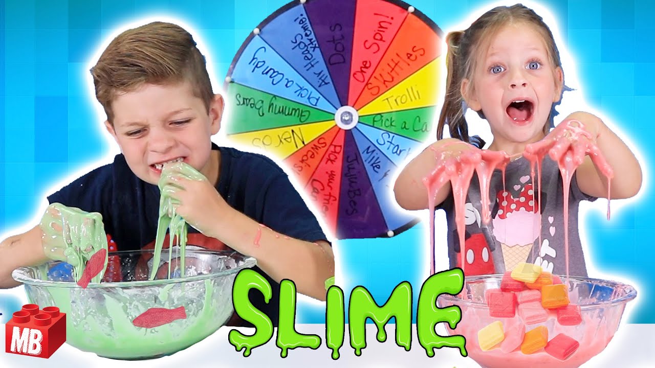 mystery wheel of slime dump it challenge EDIBLE Candy Slime CHALLENGE! DIY Slime You Can Eat! Mystery Wheel Challenge