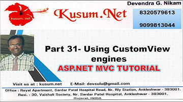 Part 31  Using CustomView engines || ASP.NET MVC TUTORIAL