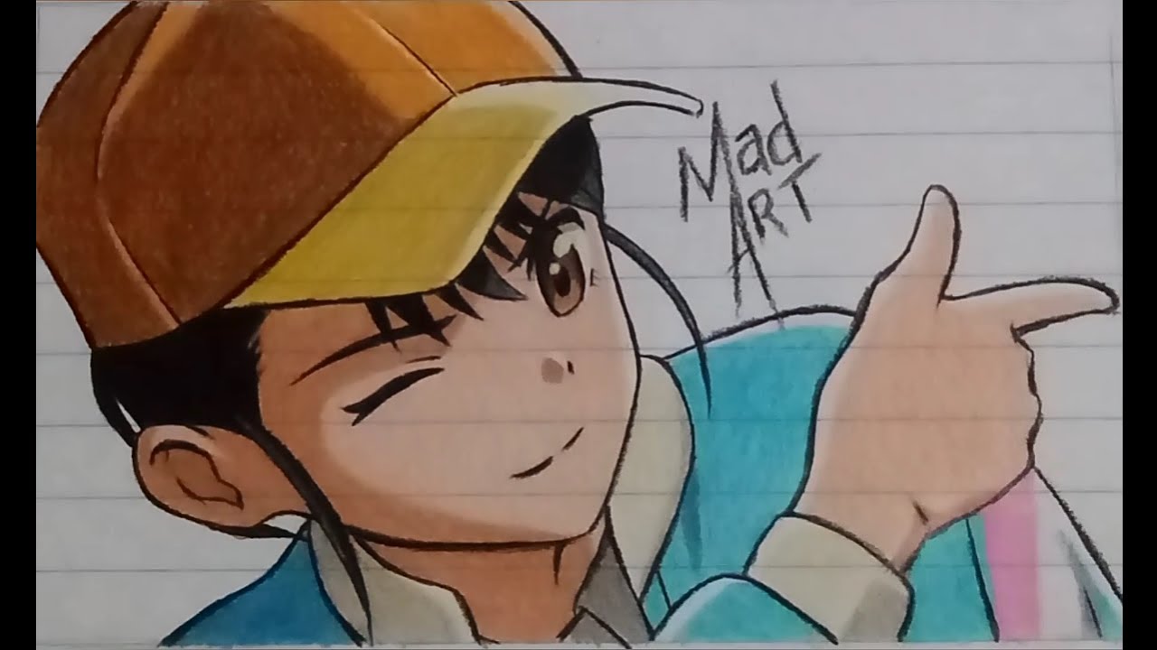 Colorindo em folha de caderno Drawing Kaoru Kurita Wonder Egg