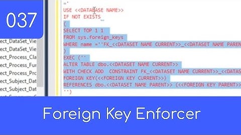 037 - Foreign Key Enforcer - SQL Master Data Management