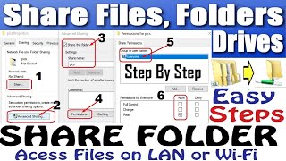 how to share folder , file & drive in windows 7 / 8 / 10 & 11 || network access sharing easy steps