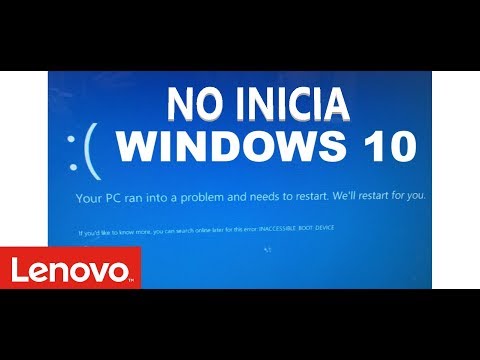 ✌😉 Lenovo Pantallazo Azul No Inicia Windows 10 Restaurarlo de Fabrica Sin Perder Archivos