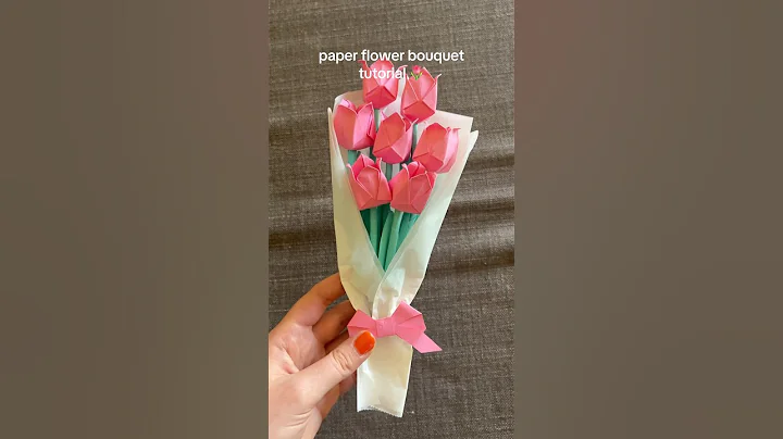 DIY paper tulip bouquet - slow and detailed tutorial (perfect gift for her) #diygift #paperflower