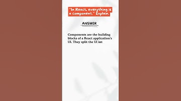In React, Everything is a Component - Explained! #shorts #ytshorts #codewithchitra