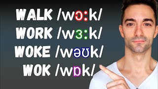 How To Pronounce WALK, WORK, WOKE, WOK In British English | Pronunciation of WALK, WORK, WORK, WOK