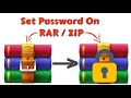 How to Set Password on  WinRAR - RAR FILE OR ZIP FILE