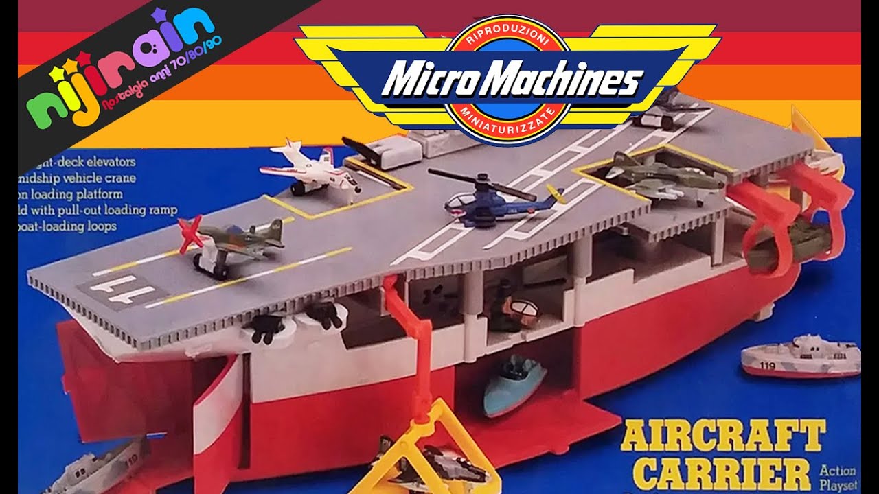 MICROMACHINES Aircraft Carrier 1987 - Nijirain Toys from the 70s