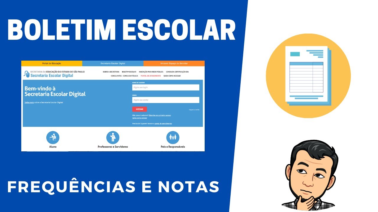 Ensinando e Amando : Boletim Escolar