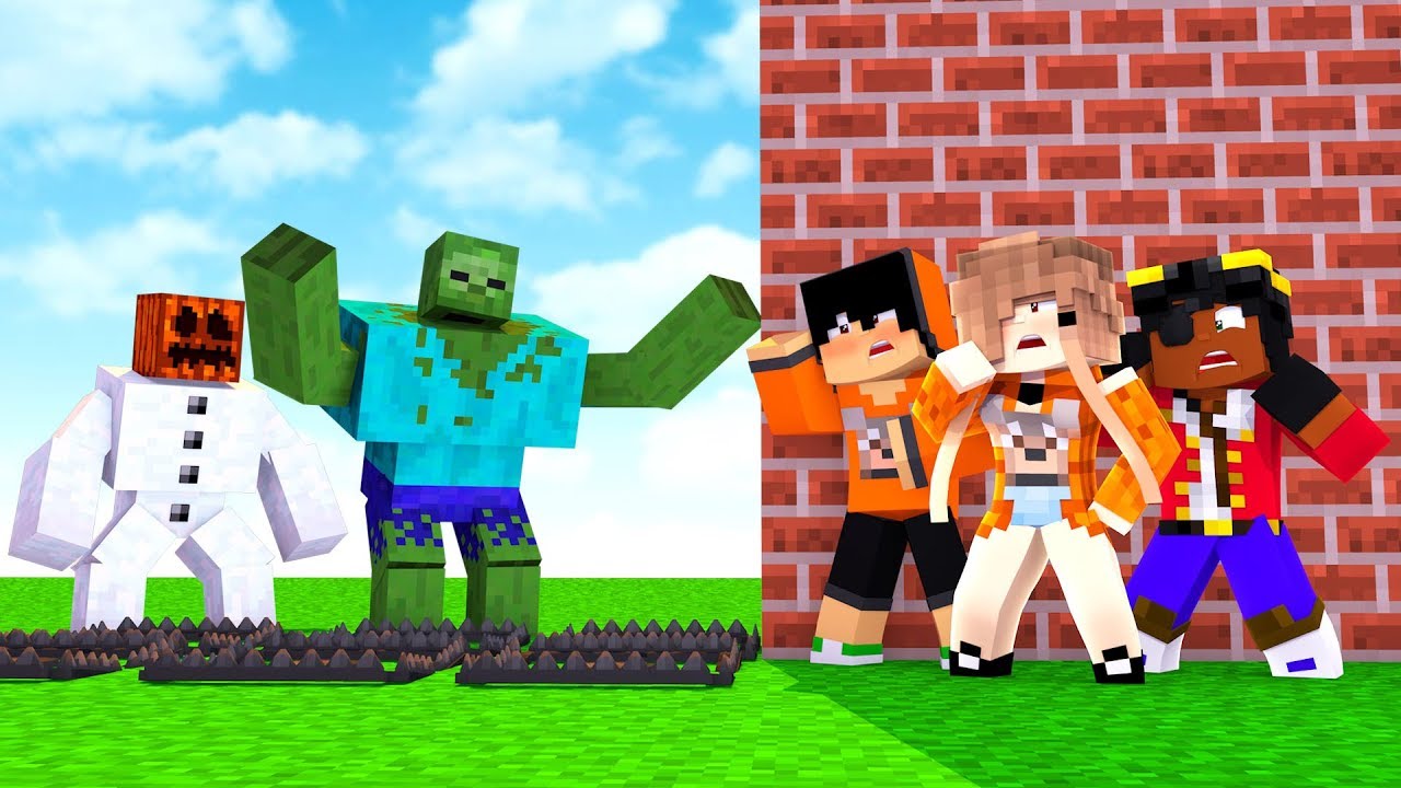 BASE 100 PROTEGIDA E SEGURA CONTRA MONSTROS no MINECRAFT ! ‹ LOBINHO