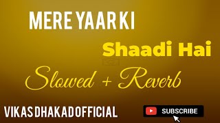 Mere Yaar Ki Shaadi Hai | Slowed And Reverb | Udit Narayan, Sonu, Alka Yagnik |Vikas Dhakad 