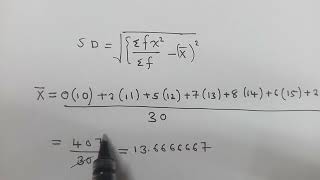 Standard Deviation and Relative cumulative frequency