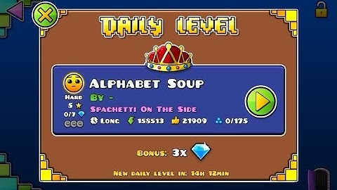 Geometry Dash World - Daily featured #14 - Alphabet Soup (all coins)