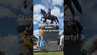Scottish Fans Are Putting Traffic Cones On ALL The Statues In Boston! 🏴😂