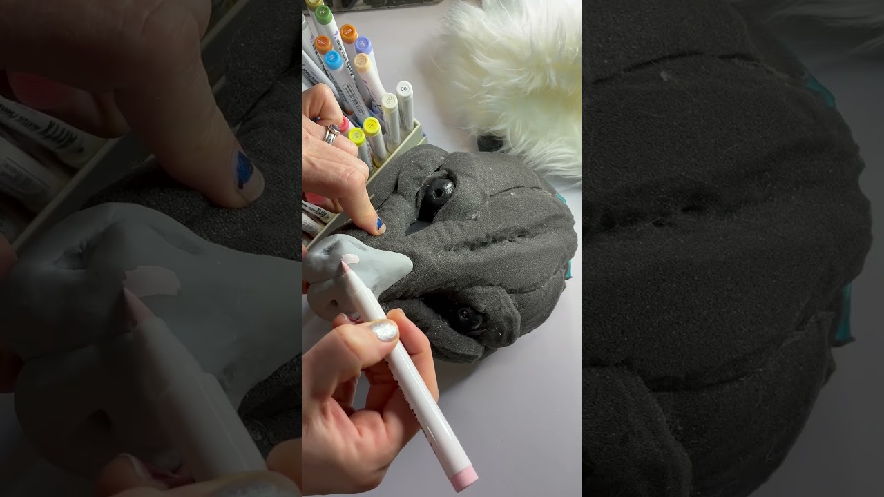 First part of my opossum mask build! 