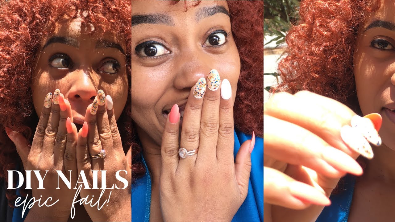 DIY NAILS base coat method ?? glue method Stick on press on nails