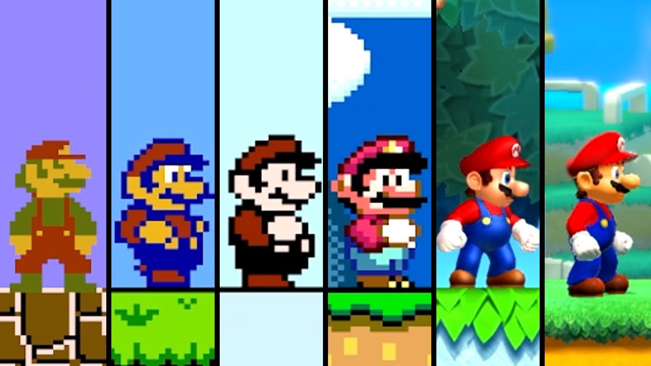 Evolution of First Levels in Super Mario Games (1985-2022) 