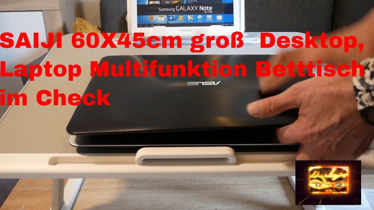 SAIJI 60X45cm groß  Desktop, Laptop Multifunktion Betttisch im Check