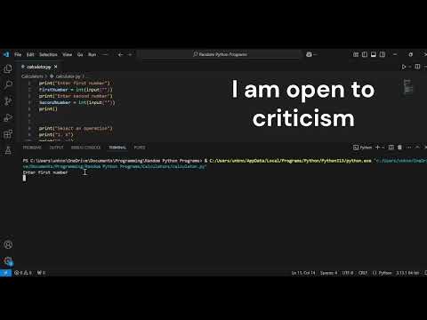 My First python Program (A Calculator)