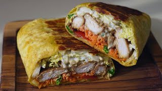 Chicken Shawarma Recipe | How to Make Shawarma at Home + Delicious Easy Homemade Garlic Sauce!