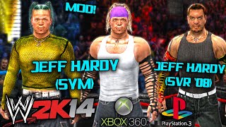 Jeff Hardy (SYM & SvR 08) Mod For WWE 2K14 Xbox 360/PS3