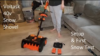 VOLTASK 40V Cordless Snow Shovel - Setup & First Snow Test Review by Earthling1984 1,866 views 3 months ago 2 minutes, 34 seconds