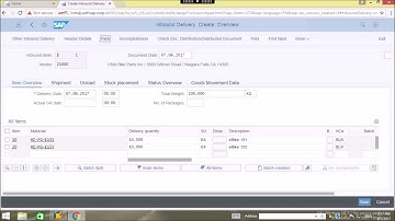 03 Inbound Delivery ERP