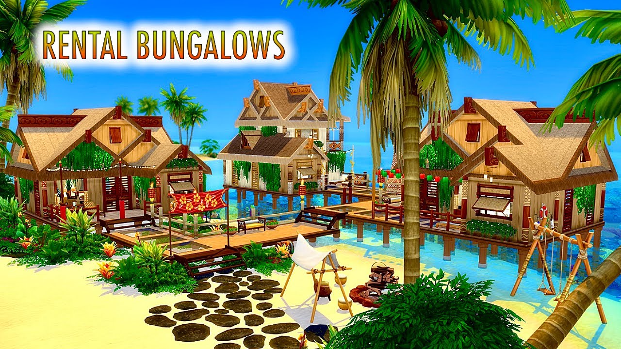 Sulani Rental Bungalows / The Sims 4 Island Living / Speed Build / Бунгало в Аренду / Симс 4