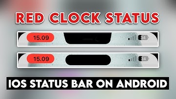 iOS Red Clock Status Bar for Android 2023
