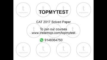 CAT 2017 Solved   Slot 2 Scans