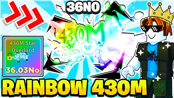 NOOB SPAWNS WITH 36NO RAINBOW 430M STAR OVERLORD TEAM IN ROBLOX CLICKER SIMULATOR