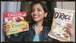 Tasting Orion (Korean) snacks & sweets in India 