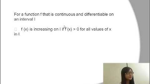 Lecture 4.1. Increasing and Decreasing Function