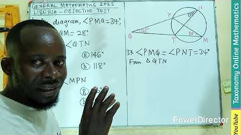 WASSCE 2025 (Liberia) General Mathematics | OBJ Question 37 & 38 | Circle Theorems