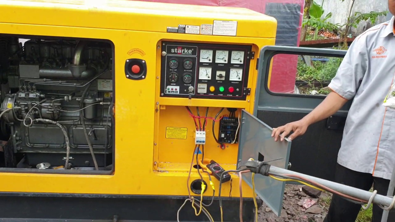 Test beban genset stake 40 kva dg media air garam