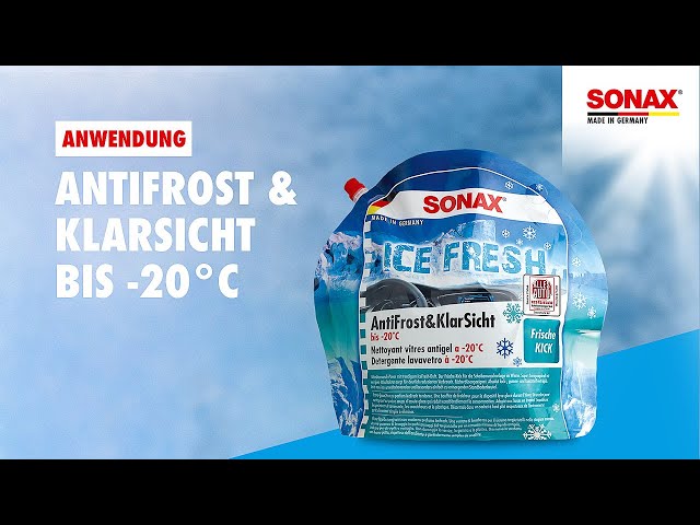 Anwendung SONAX Antifrost + Klarsicht bis -20°C Ice-fresh 