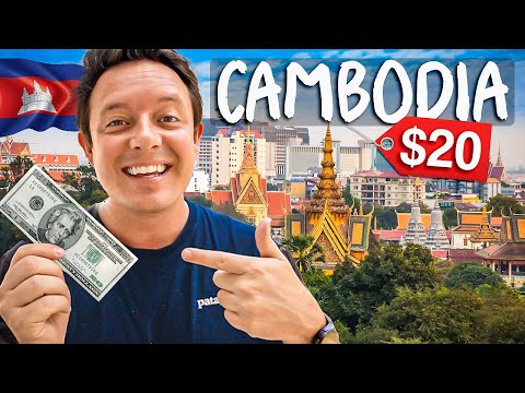 $20 Challenge in PHNOM PENH 🇰🇭 CAMBODIA (this place is so CHEAP)