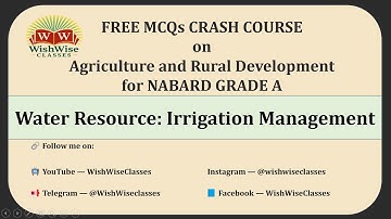 Class 3 | Irrigation Management Explained | MCQs + Concepts | ARD Chapter-wise | NABARD Grade A
