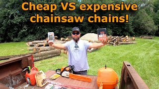 Cheap vs Expensive chainsaw chains! Stihl MS170 and MS260 PRO #813