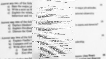 Tybcom sem 5 | Psychology of Human behavior at work |Mumbai University question paper #pastyearpaper