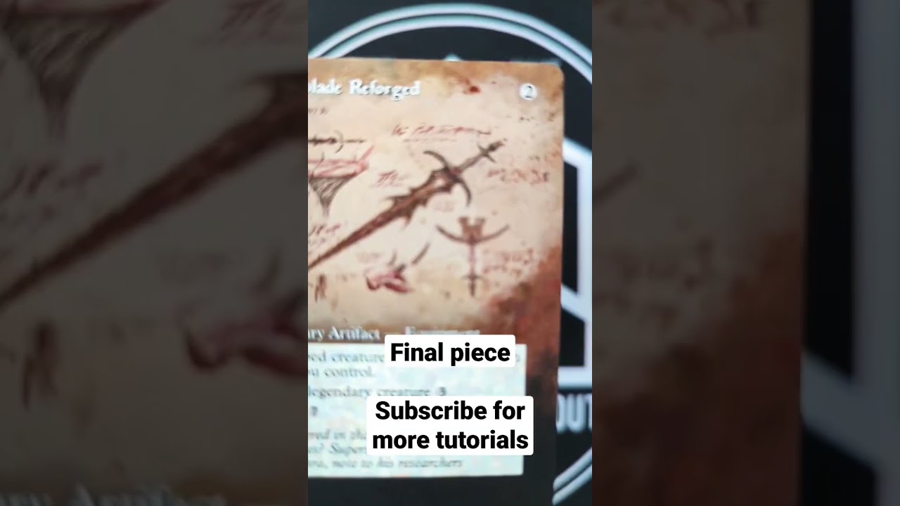 Altered Art Blackblade Reforged MTG EDH Retro Frame Schematic Brothers War Tutorial Shorts