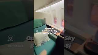 Korean Air First Class Kosmo Suite 2.0 Boeing 747-8i