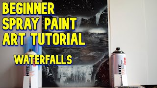 BEGINNERS Spray Paint Art Tutorial - Episode 10 (Waterfalls)